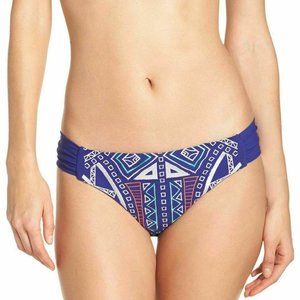 Trina Turk Women's Swimwear Blue Size 6 Bikini Bottom Geometric Knit $76
